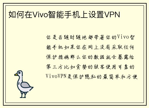 如何在Vivo智能手机上设置VPN